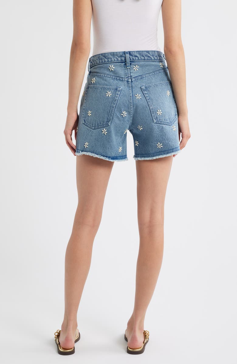 rag & bone Embellished Cutoff Denim Shorts, Alternate, color, Blue Embellished