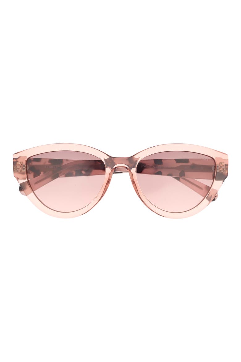 53mm Cat Eye Sunglasses, Main, color, PINK / BORDEAUX