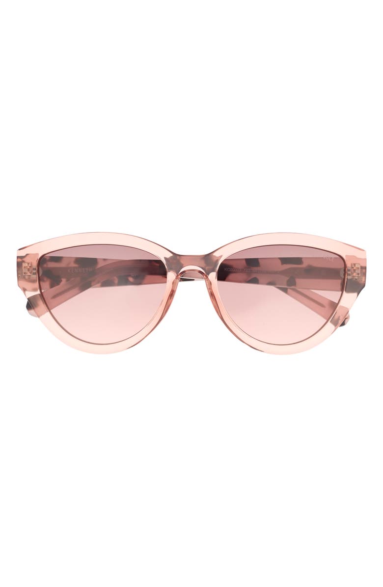 Kenneth Cole 53mm Cat Eye Sunglasses, Main, color, Pink / Bordeaux