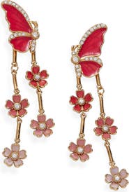 Alex and Ani New York Botanical Garden® 2-in-1 Butterfly Statement Earrings