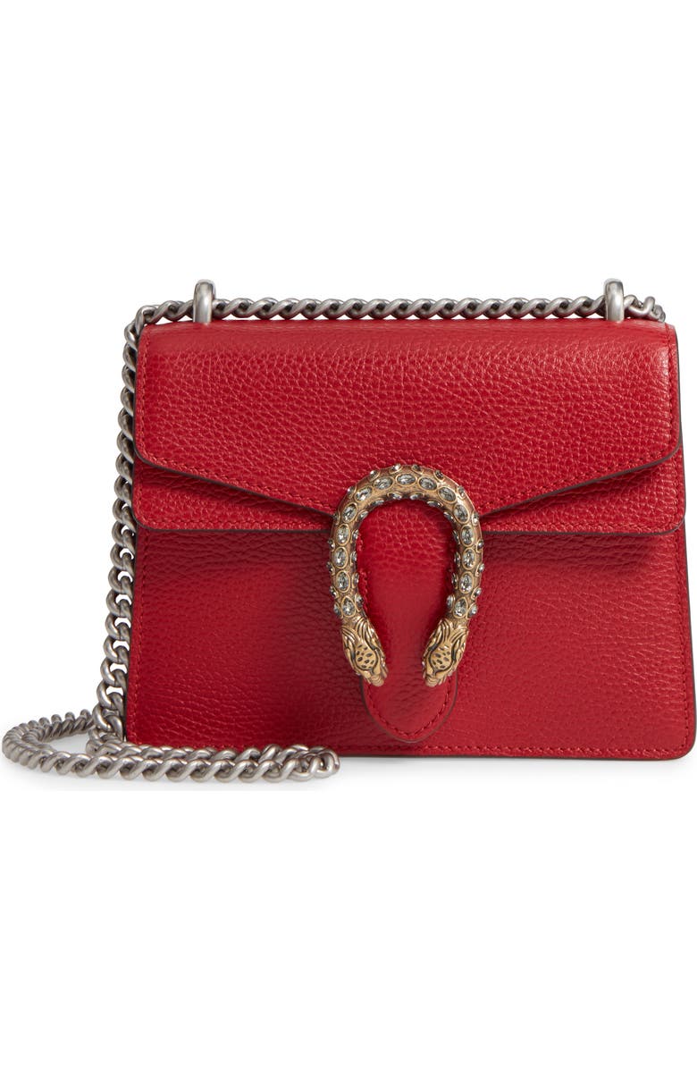 Gucci Mini Dionysus Leather Shoulder Bag, Main, color,