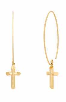 Frankie & Zoe Cross Threader Earrings