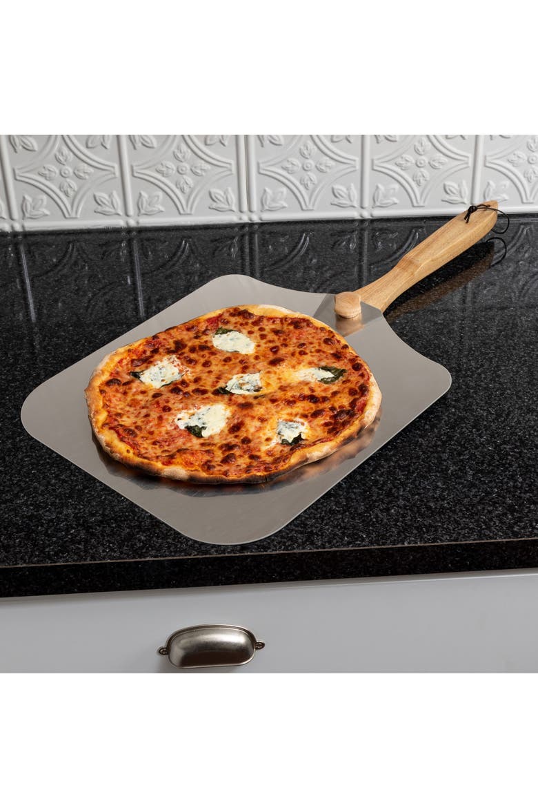 Aluminum Pizza Peel w/ Folding Handle, 14x16-Inch, Alternate, color, Metallic Silver