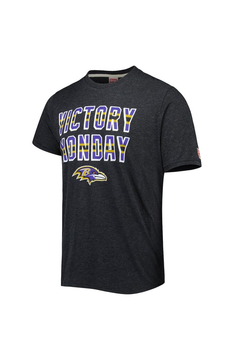 Homage Men's Homage Charcoal Baltimore Ravens Victory Monday Tri-Blend T-Shirt, Alternate, color, Charcoal