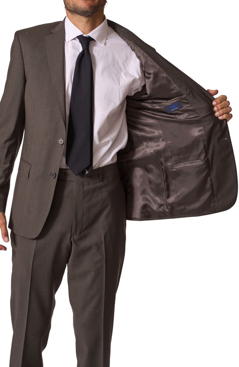 JB Britches Sartorial Classic Fit Stretch Wool Suit, Alternate, color, Dark Taupe