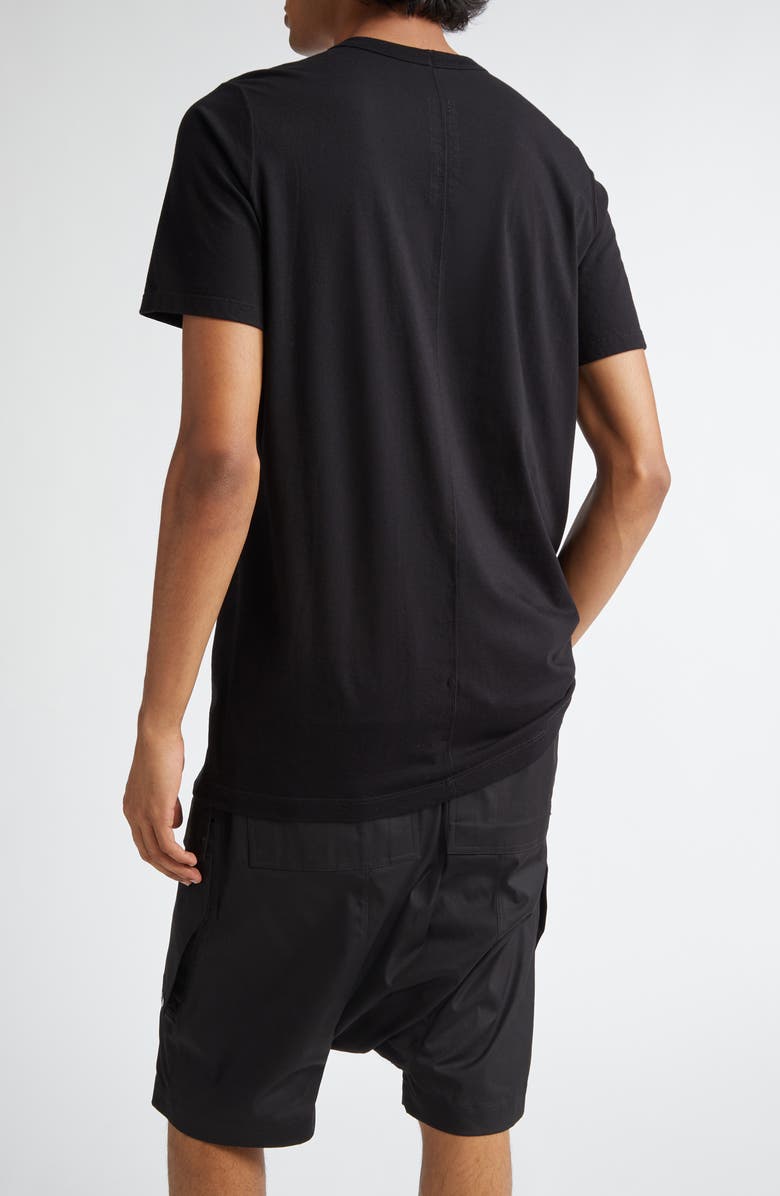 Rick Owens Level T Longline Cotton T-Shirt, Alternate, color, Black