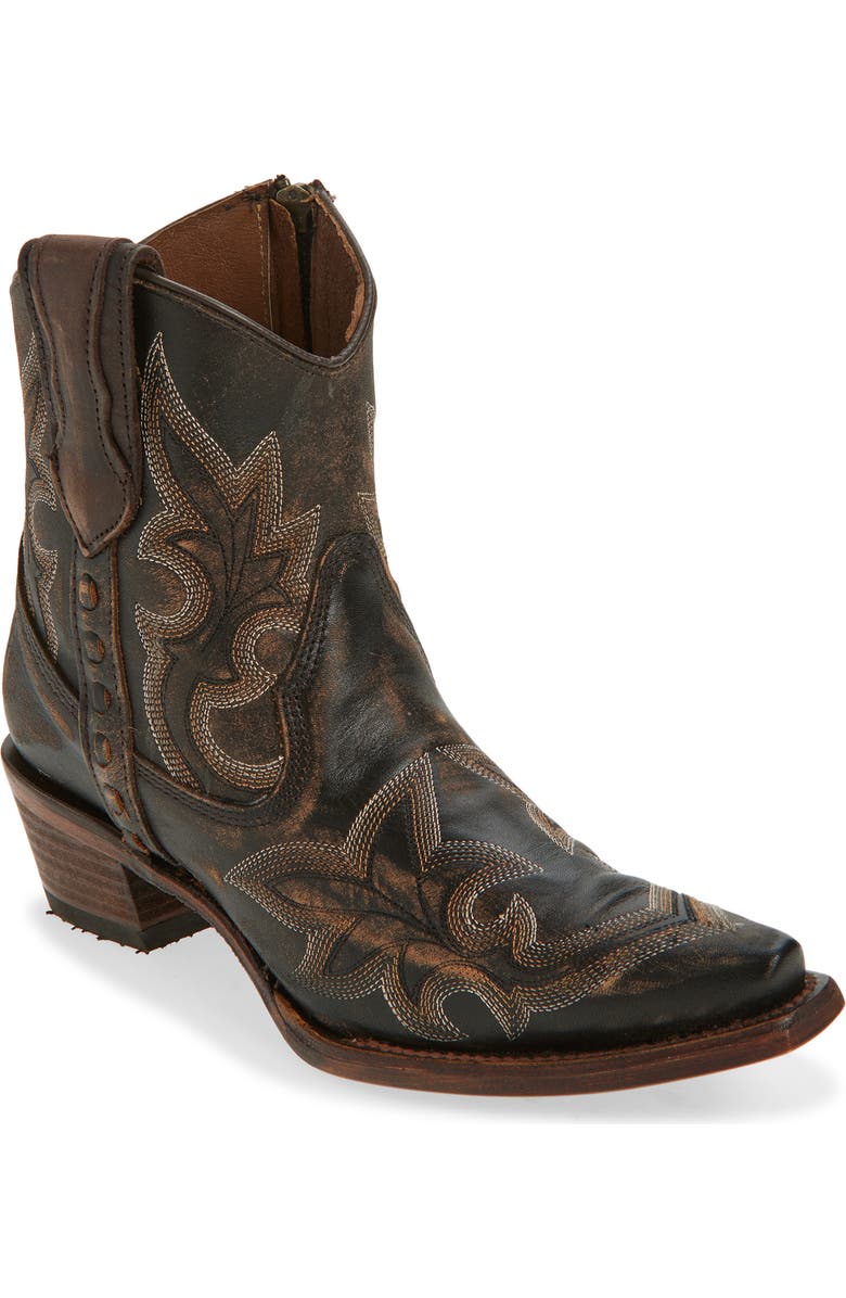 CIRCLE G Embroidered Western Ankle Boot, Main, color,