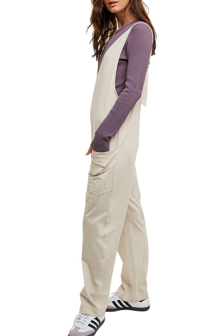 Knit Open Back Jumpsuit, Alternate, color, ECRU