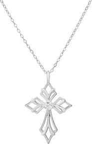 Queen Jewels Art Deco Cross Pendant Necklace