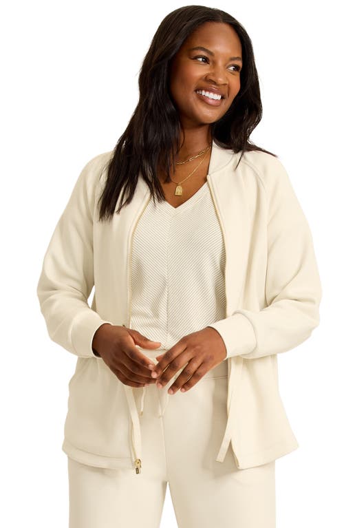 Tommy Bahama Palm Voyage Zip-up Jacket In White