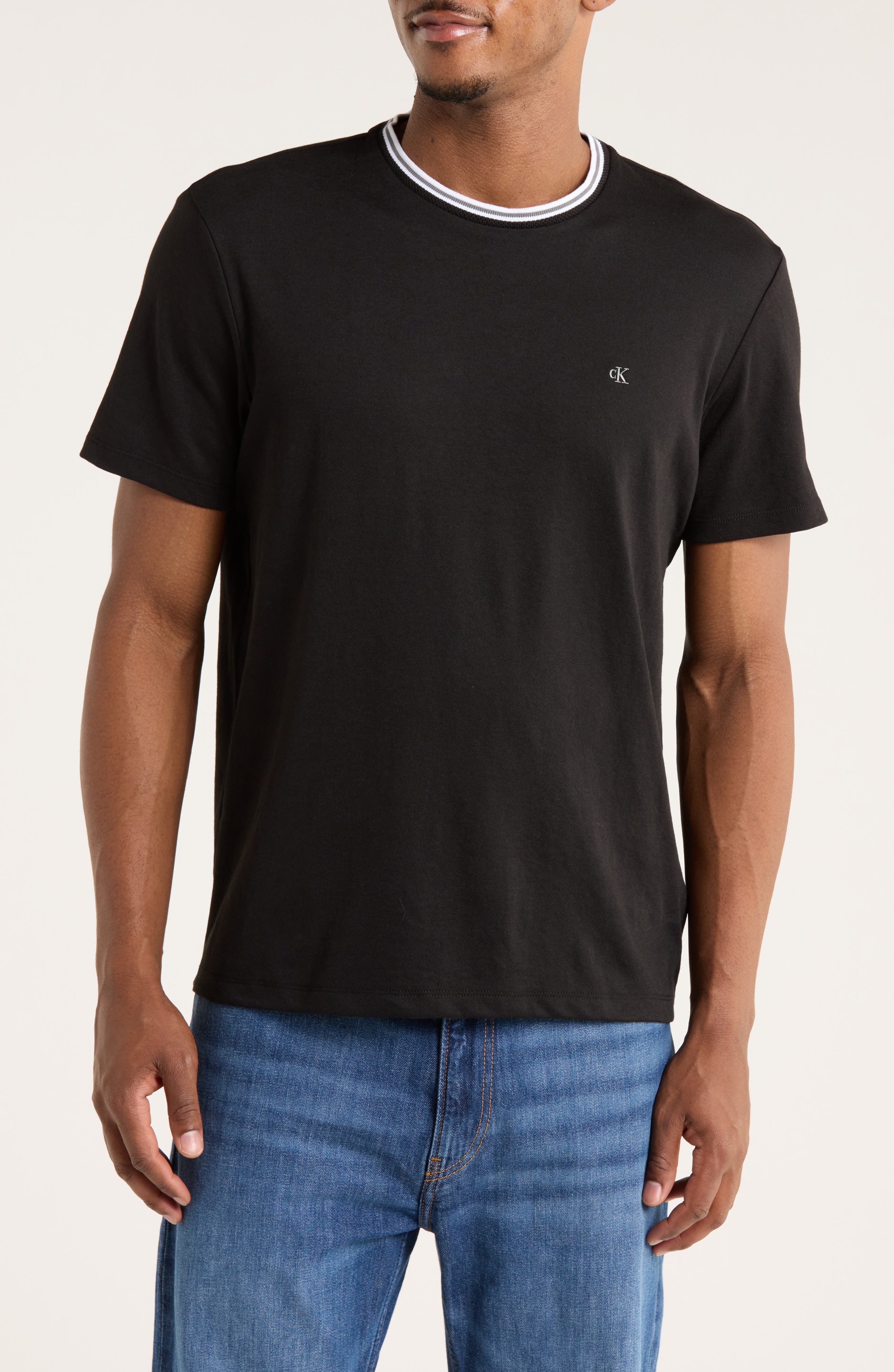 Calvin Klein Tech Interlock Jacquard Crewneck T-Shirt