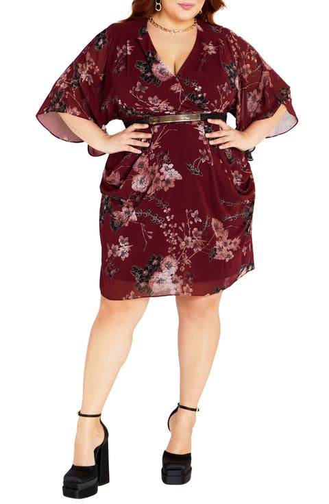 Floral Print Dress (Plus)