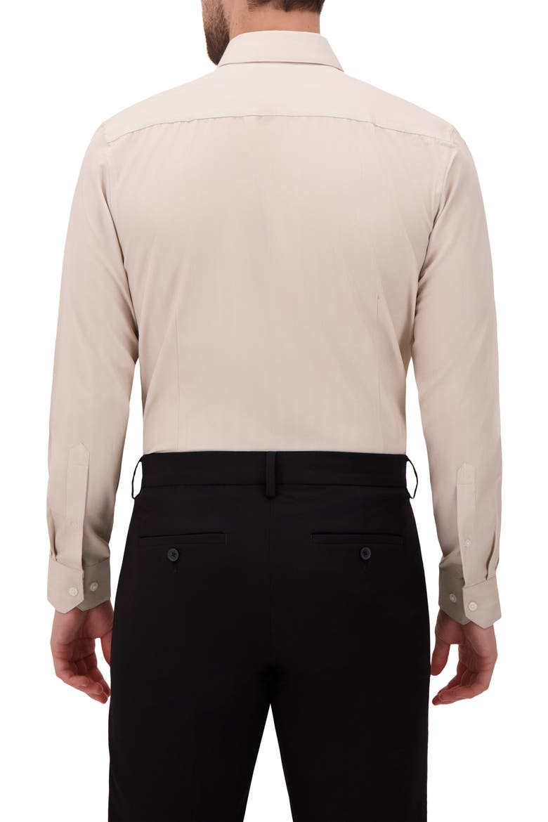 Slim Fit Herringbone 4-Way Stretch Button-Up Shirt, Alternate, color, IVORY