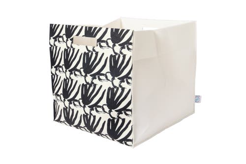 Dance Happy Palm Leaves Felt Storage Bin In Black