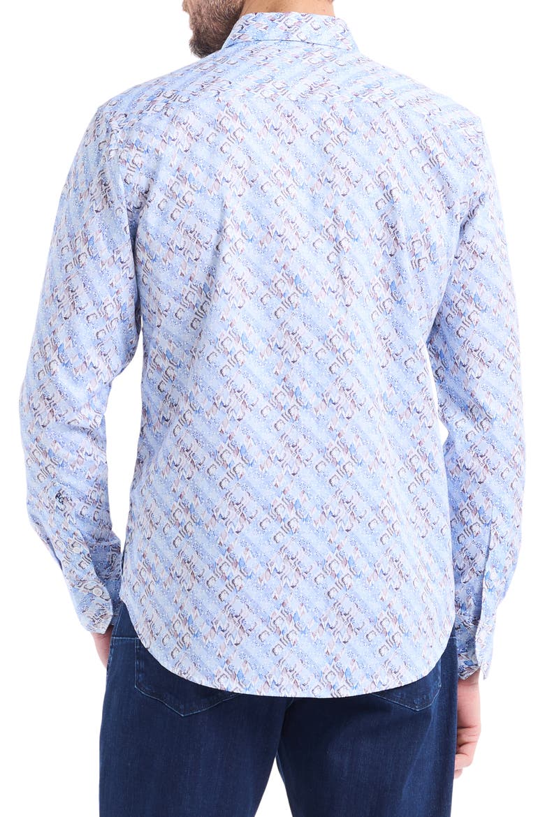 Bradvale Long Sleeve Cotton Button-Shirt, Alternate, color, LIGHT BLUE