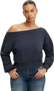 Cotton On Women's Relaxed Off Shoulder Sweatshirt