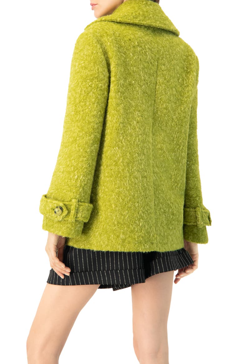 Double-Breasted Coat with Maxi Lapel, Alternate, color, Green