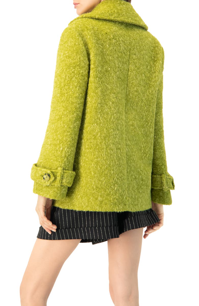 IVONNE Double-Breasted Coat with Maxi Lapel, Alternate, color, Green