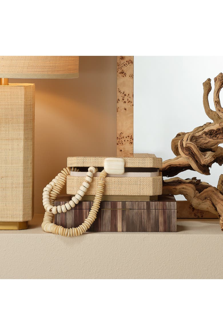 Eden Raffia Decorative Box, Alternate, color, Natural