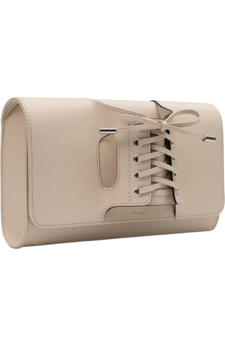 PERRIN PARIS La Corsette Clutch, Alternate, color, Crème / Black