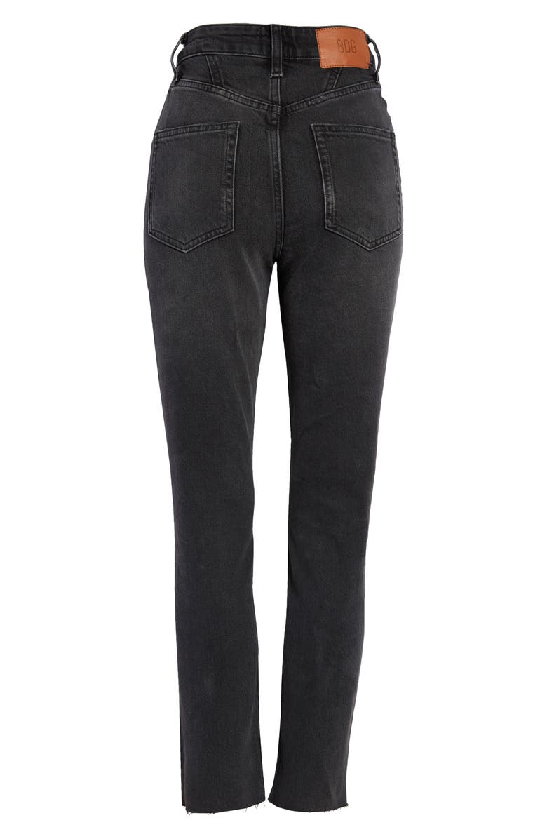 BDG Urban Outfitters Edie Super High Waist Raw Hem Slim Jeans, Alternate, color,