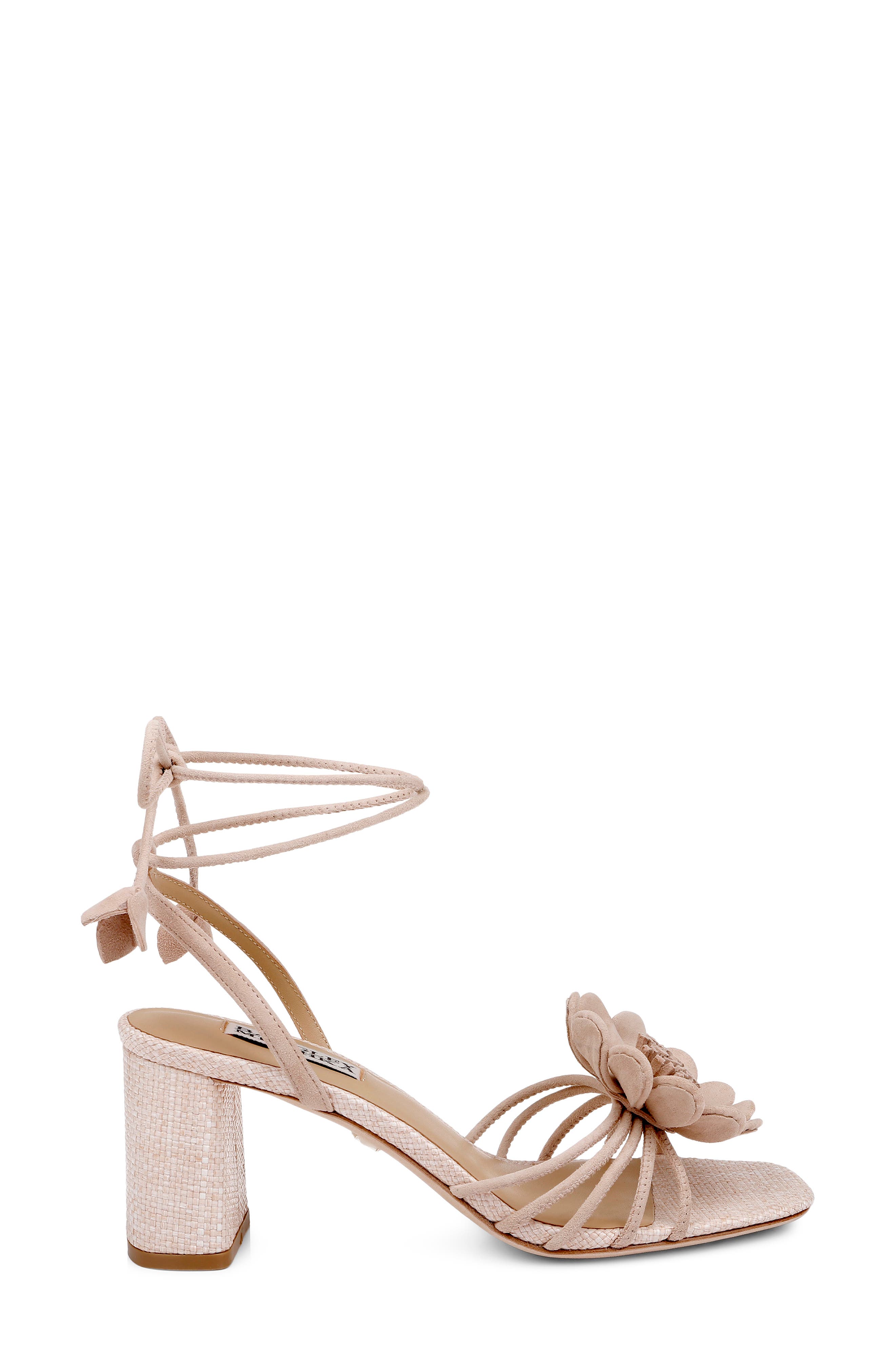 Wallflower Ankle Wrap Sandal, Alternate, color, NUDE SUEDE