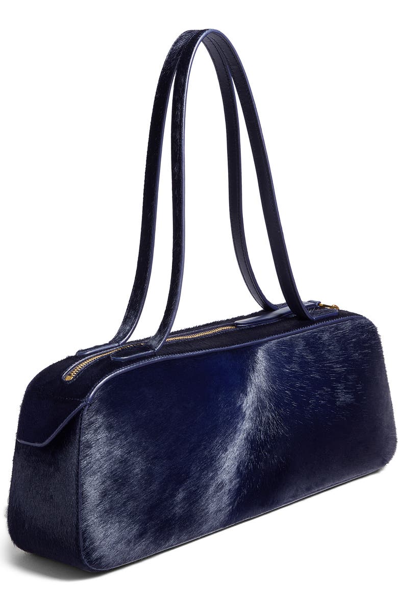 Khaite Simona Genuine Calf Hair Shoulder Bag, Alternate, color, Midnight Navy
