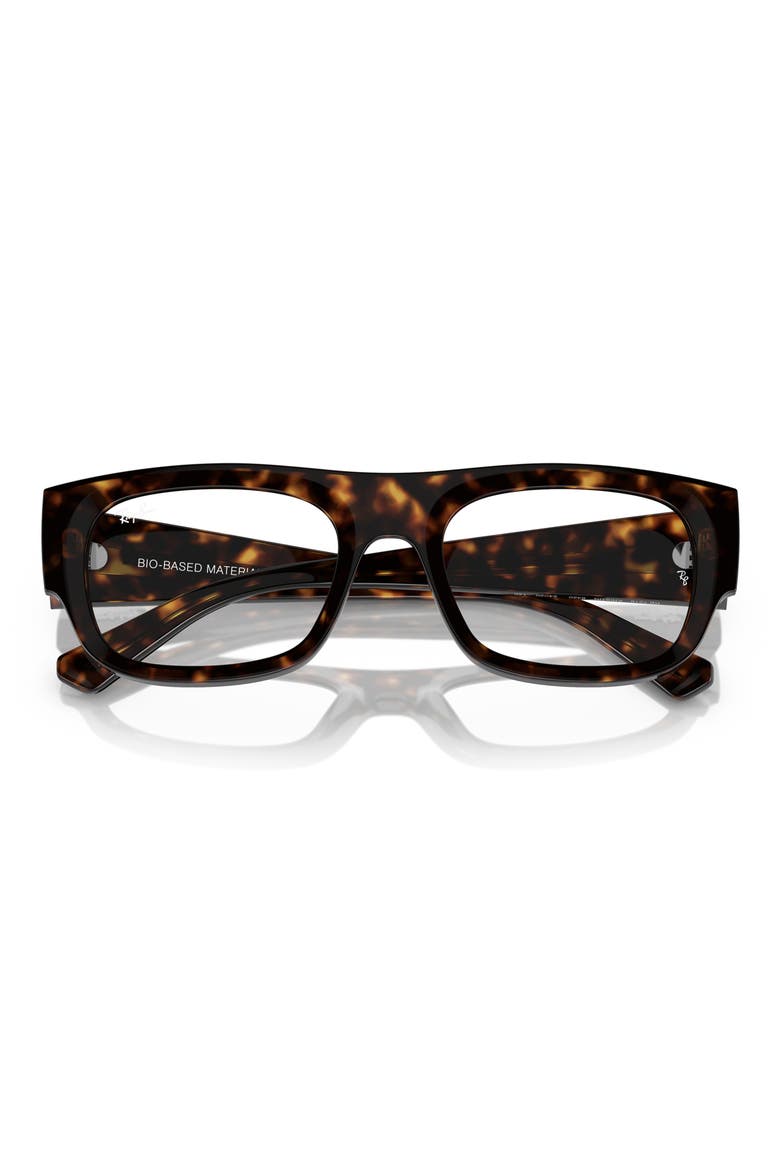 RX7218 52mm Rectangle Optical Glasses, Alternate, color, HAVANA
