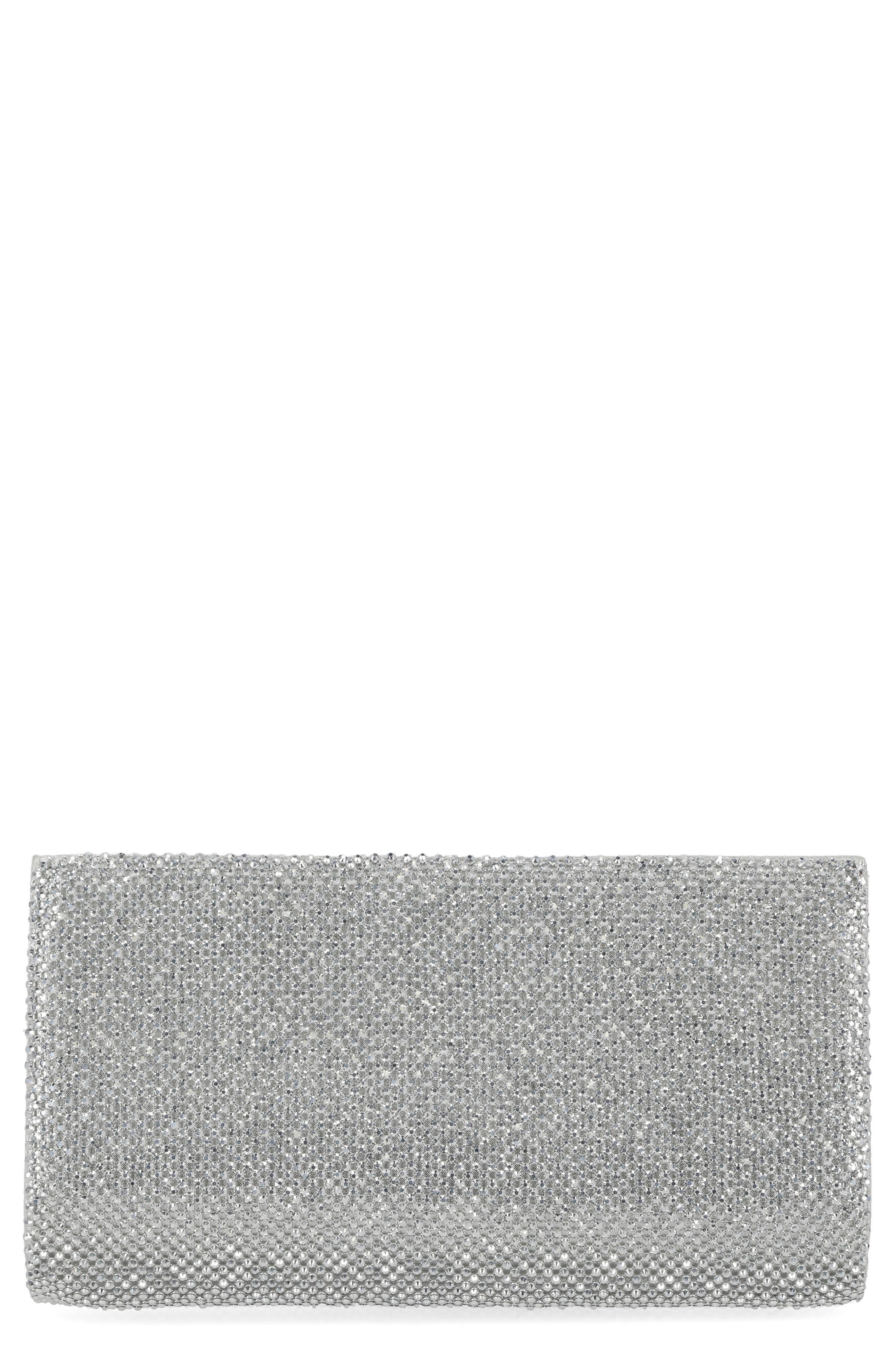 Jessica McClintock Elaine Rhinestone Clutch, Main, color, 