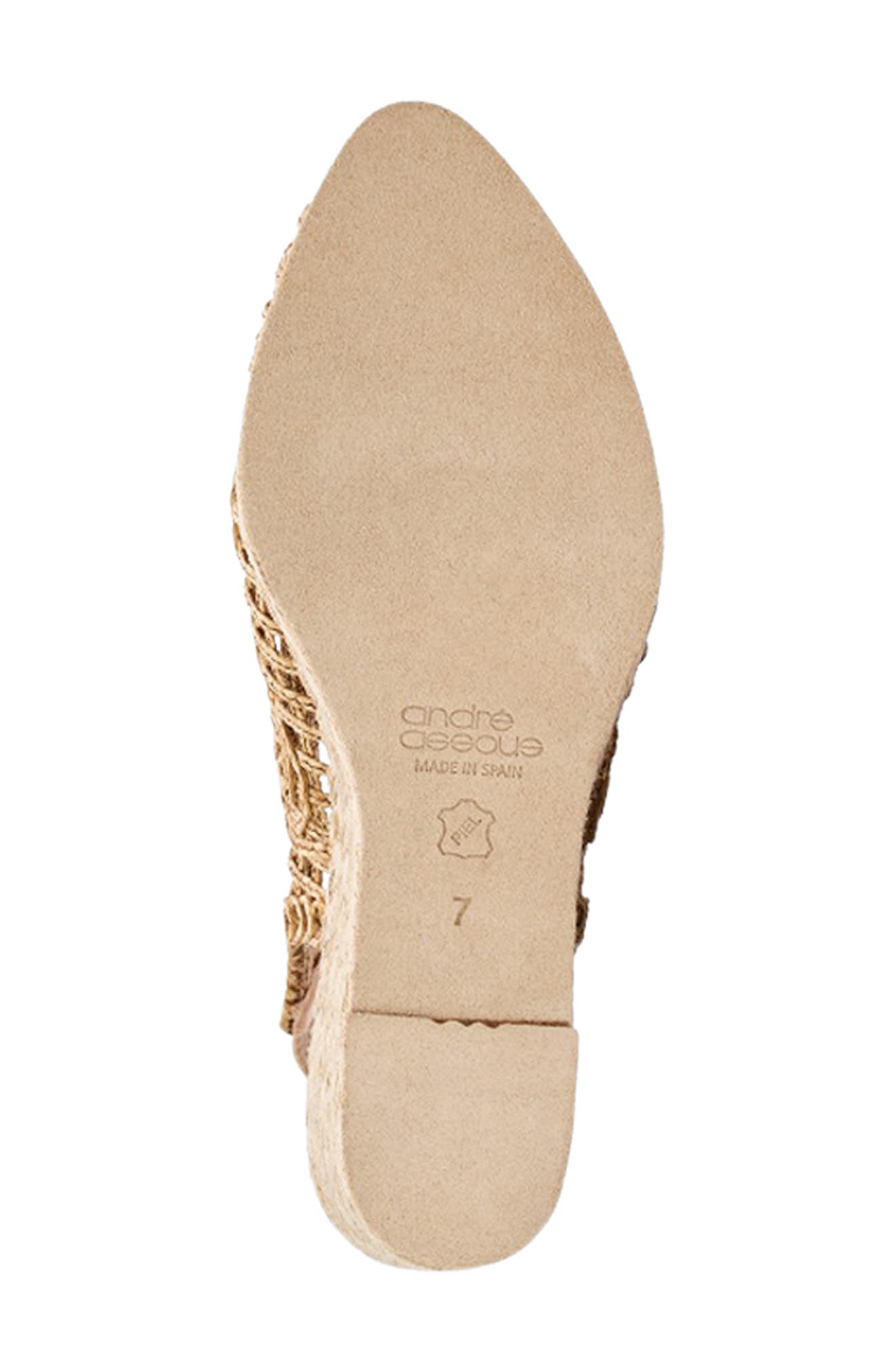 André Assous Pamala Slingback Wedge Pump, Alternate, color, Natural Raffia