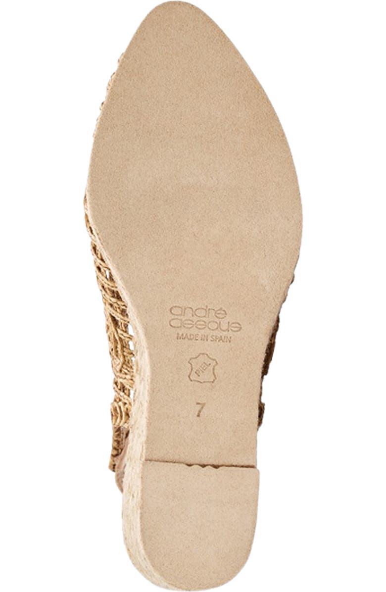 André Assous Pamala Slingback Wedge Pump, Alternate, color, Natural Raffia