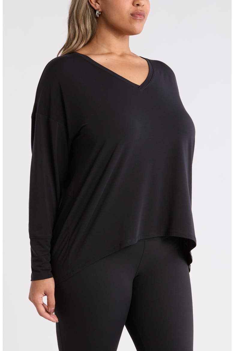 Breathe Long Sleeve T-Shirt, Alternate, color, BLACK