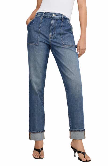 Good American High Waist Straight Leg Carpenter Jeans