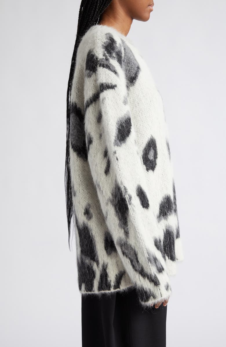 Stella McCartney Brushed Horse Spot Jacquard Virgin Wool & Alpaca Blend Sweater, Alternate, color,