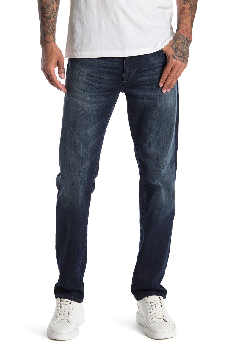 Marcus Brooklyn Slim Straight Leg Jeans - Inseam 30"-34", Main, color, DARK TONAL BROOKLYN