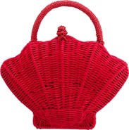Nina Shelly Rattan Top Handle Bag