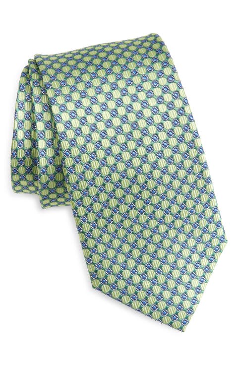 Neat Medallion Silk Tie