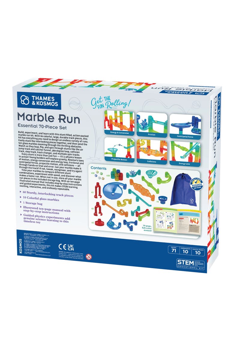 Marble Run Essential 70-Piece Set, Alternate, color, ASSTORTED