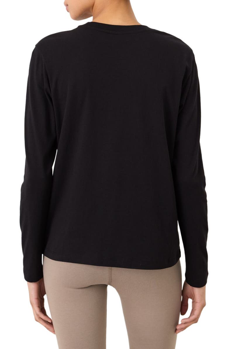 Pact Organic Cotton Women's Softspun Essential Crewneck Long Sleeve Tee, Alternate, color, Black