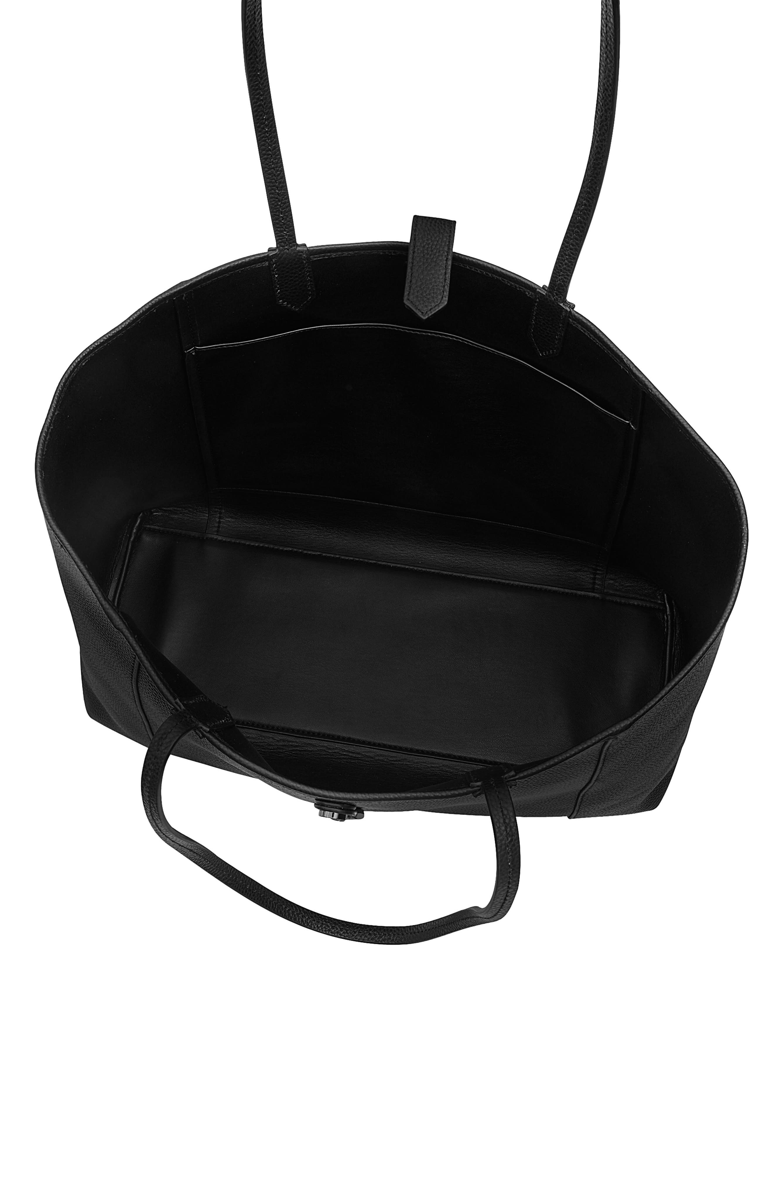 Rebecca Minkoff Megan East/West Leather Tote, Alternate, color, Black