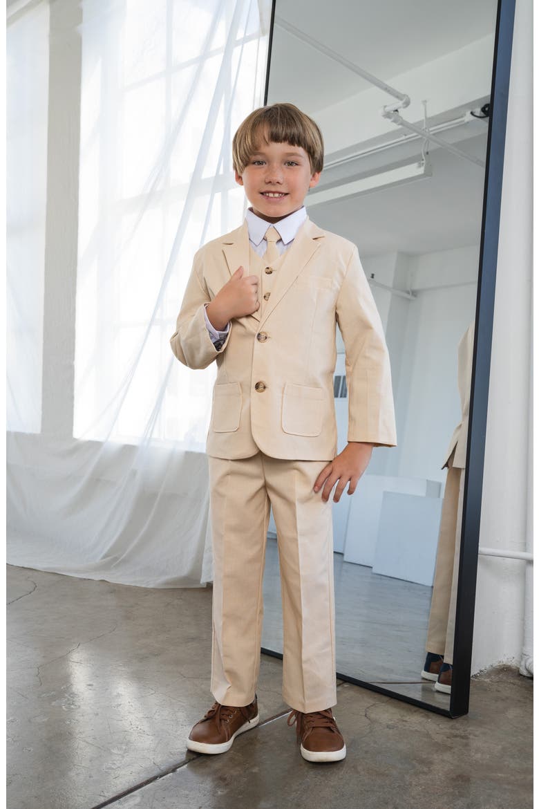 Kids' Leo 5-Piece Suit Set, Alternate, color, SAND