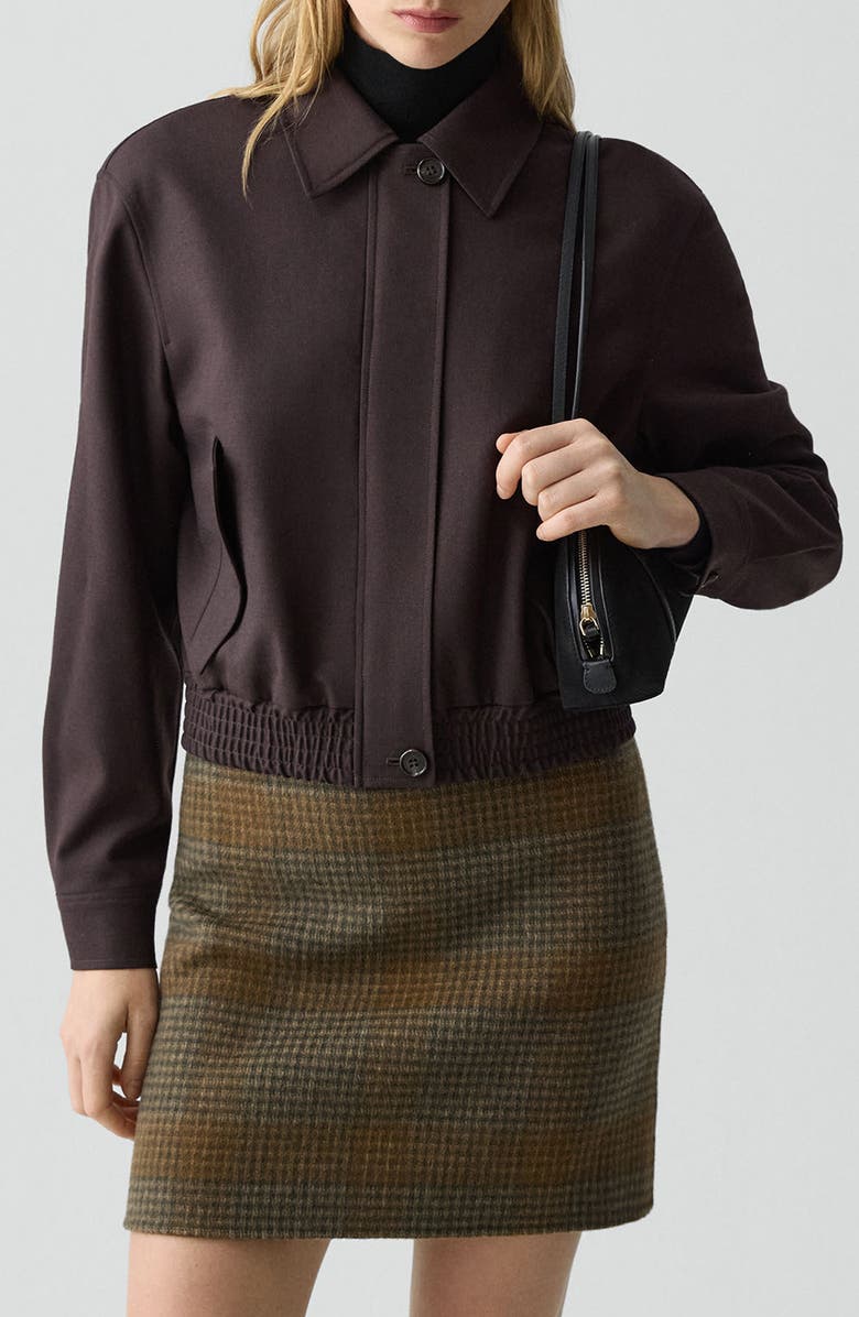 Theory Crop Jacket, Main, color, Cacao