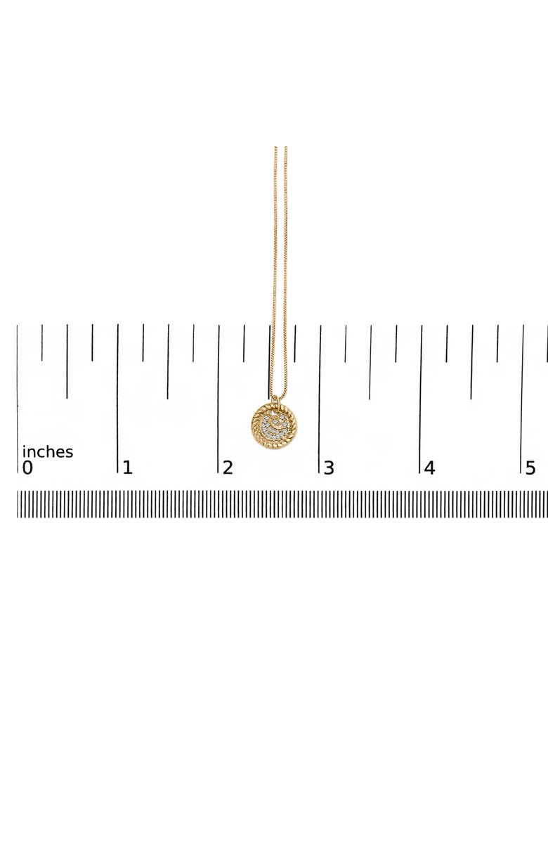 Haus of Brilliance 10K Yellow Gold Diamond Accent Crescent Moon Pendant Necklace, Alternate, color, Yellow Gold