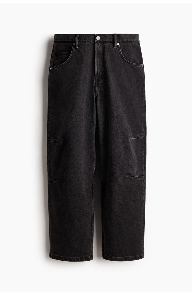 H&M Baggy Darted Jeans, Alternate, color, Black