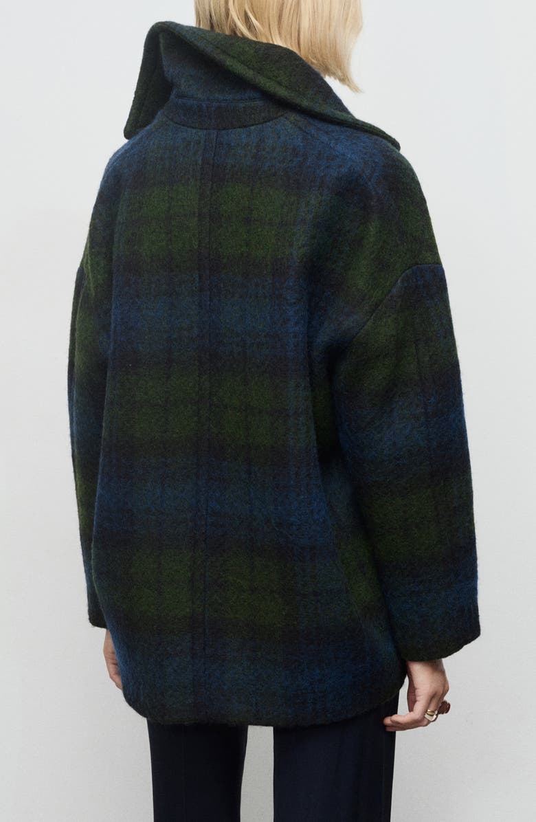 MANGO Check Print Oversize Coat, Alternate, color,