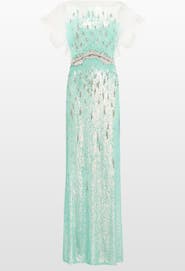 Jenny Packham Magnolia Sequin-Embellished Dress