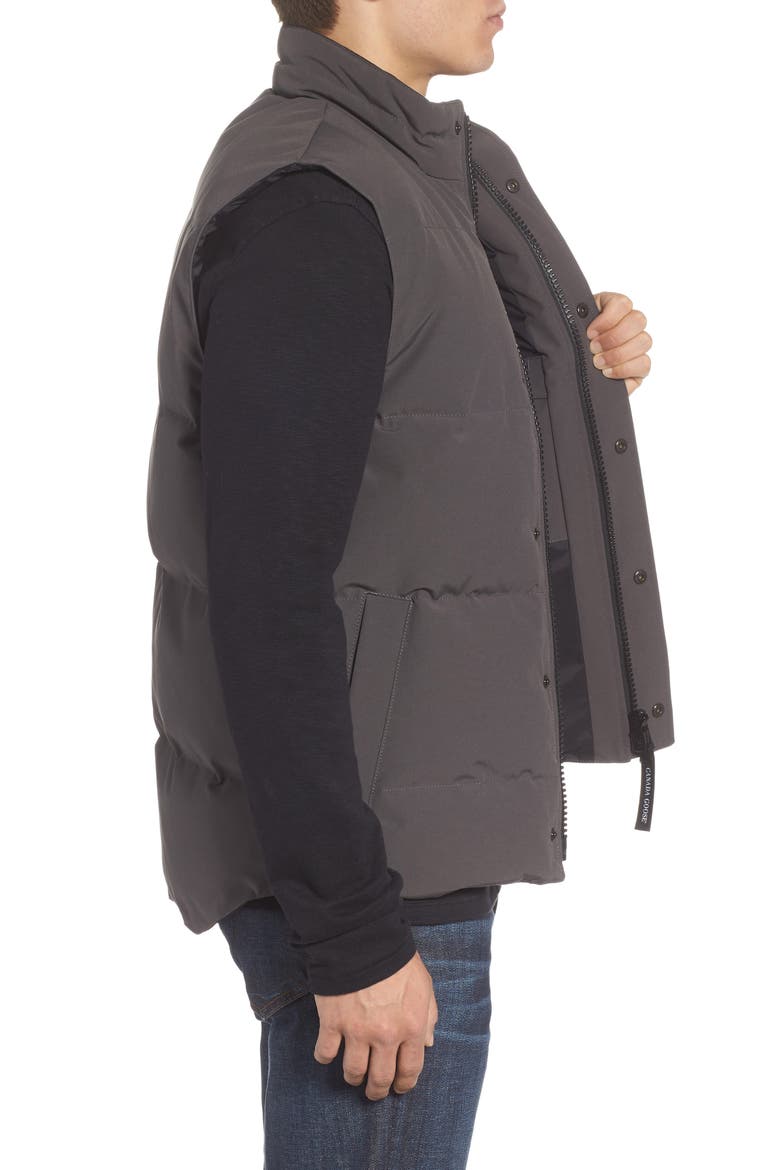 Garson Slim Fit Quilted Down Vest, Alternate, color, GRAPHITE