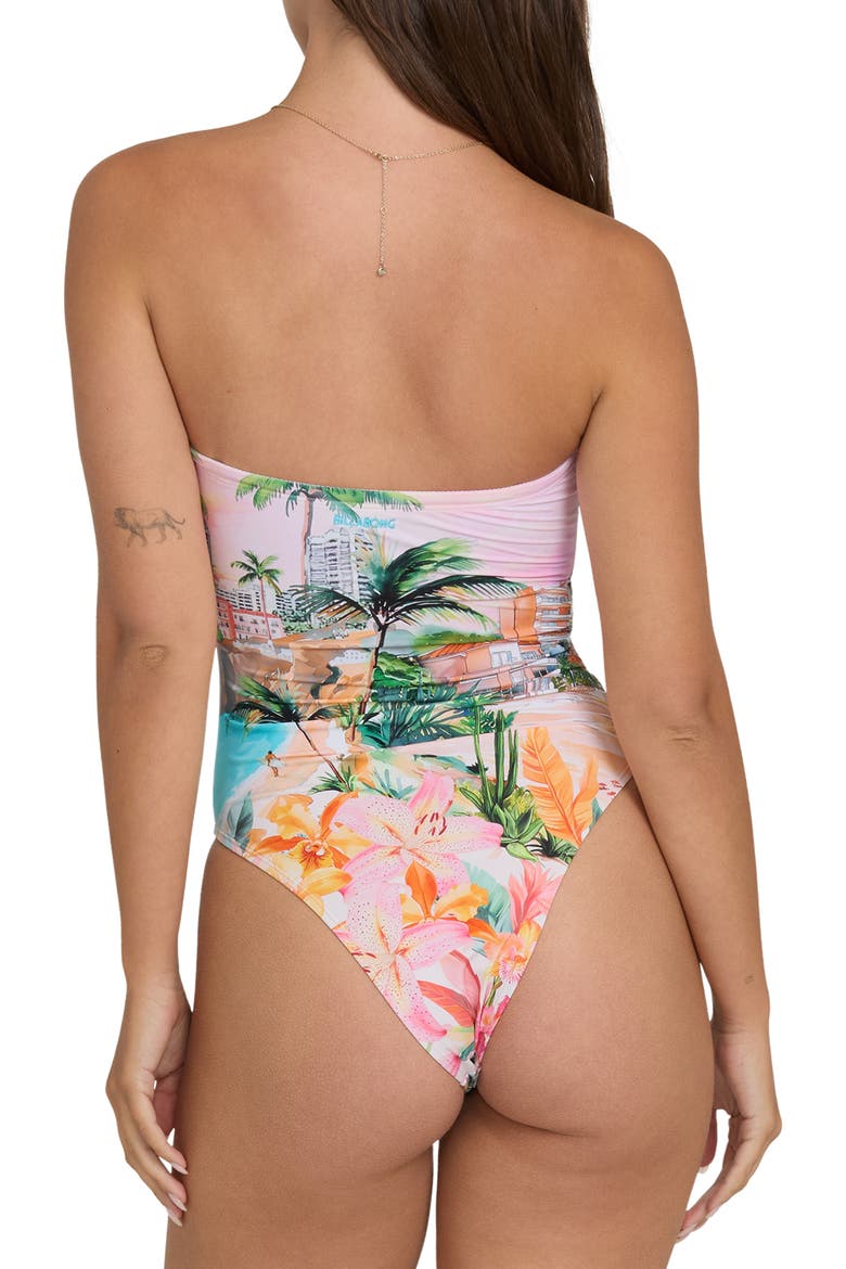 Paradise Sun Tully Strapless One-Piece Swimsuit, Alternate, color, OCEAN SPRAY