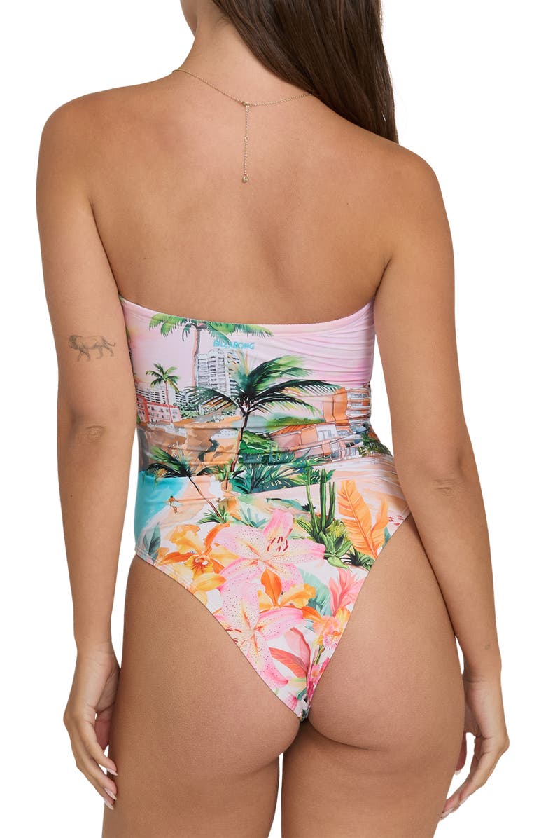 Billabong Paradise Sun Tully Strapless One-Piece Swimsuit, Alternate, color, Ocean Spray