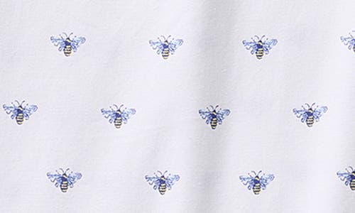 Petite Plume Kids' Amelie Buzzing Bees Sleeveless Nightgown In White
